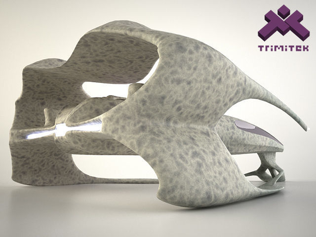 Alien Mothership with Fighters 3D model_30