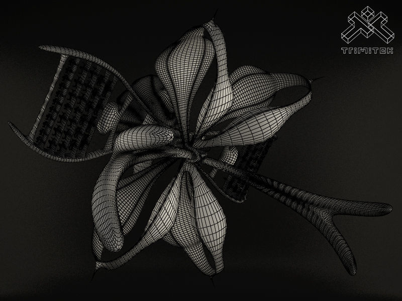 Alien Mothership with Fighters 3D model_13