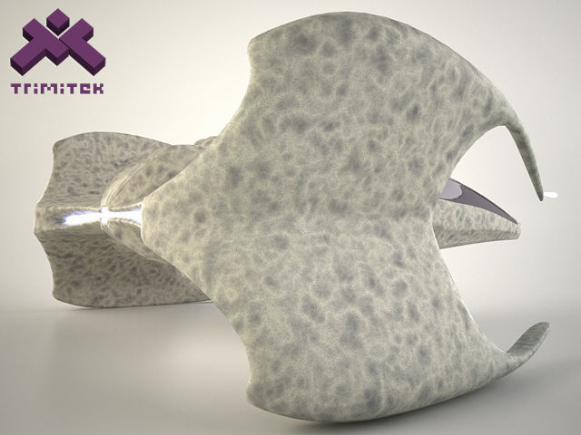 Alien Mothership with Fighters 3D model_40