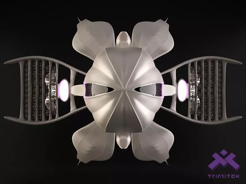 Alien Mothership with Fighters 3D model_0