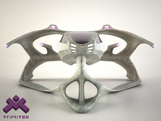 Alien Mothership with Fighters 3D model_27