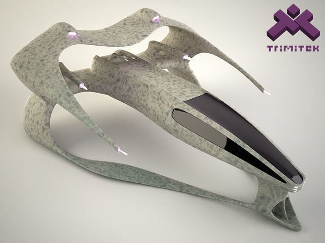 Alien Mothership with Fighters 3D model_31