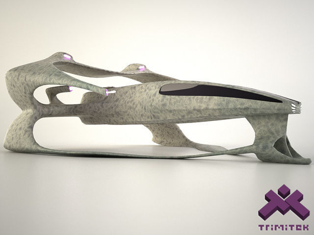 Alien Mothership with Fighters 3D model_29