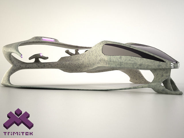 Alien Mothership with Fighters 3D model_24