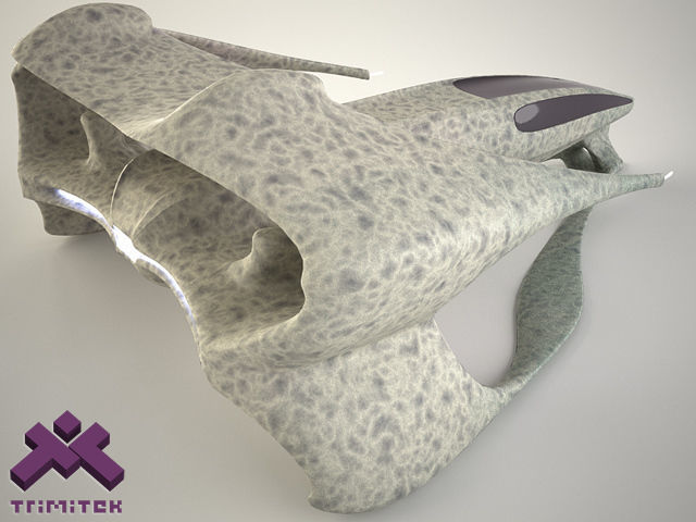 Alien Mothership with Fighters 3D model_33