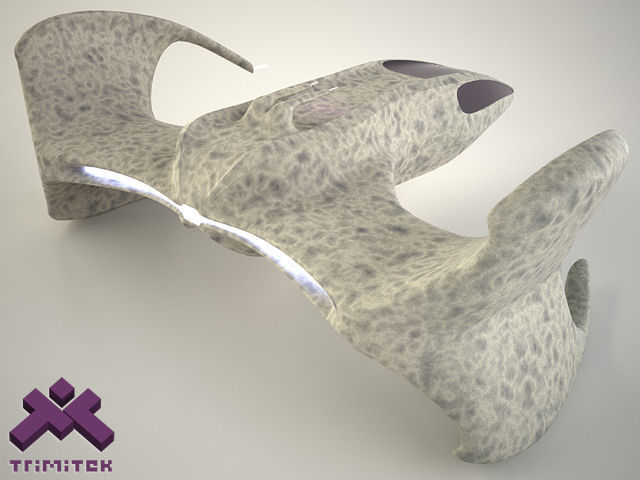 Alien Mothership with Fighters 3D model_43