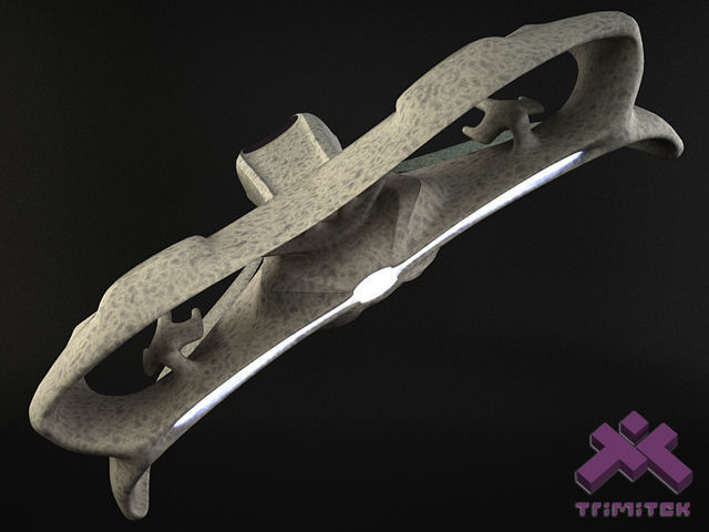 Alien Spaceship - big Fighter 3D model_1