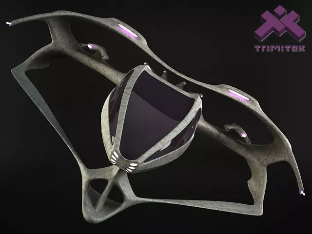 Alien Spaceship - big Fighter 3D model_0