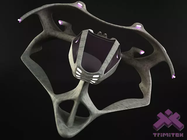 Alien Spaceship - Fighter 3D model_0