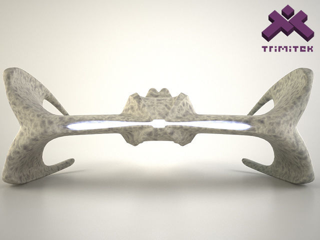 Alien Spaceship - small fighter 3D model_2