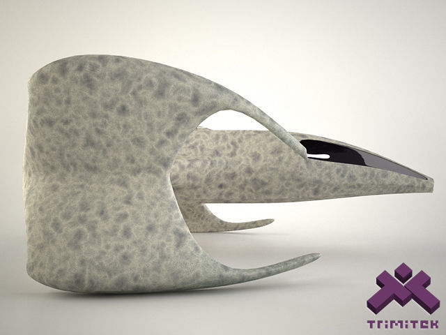 Alien Spaceship - small fighter 3D model_3