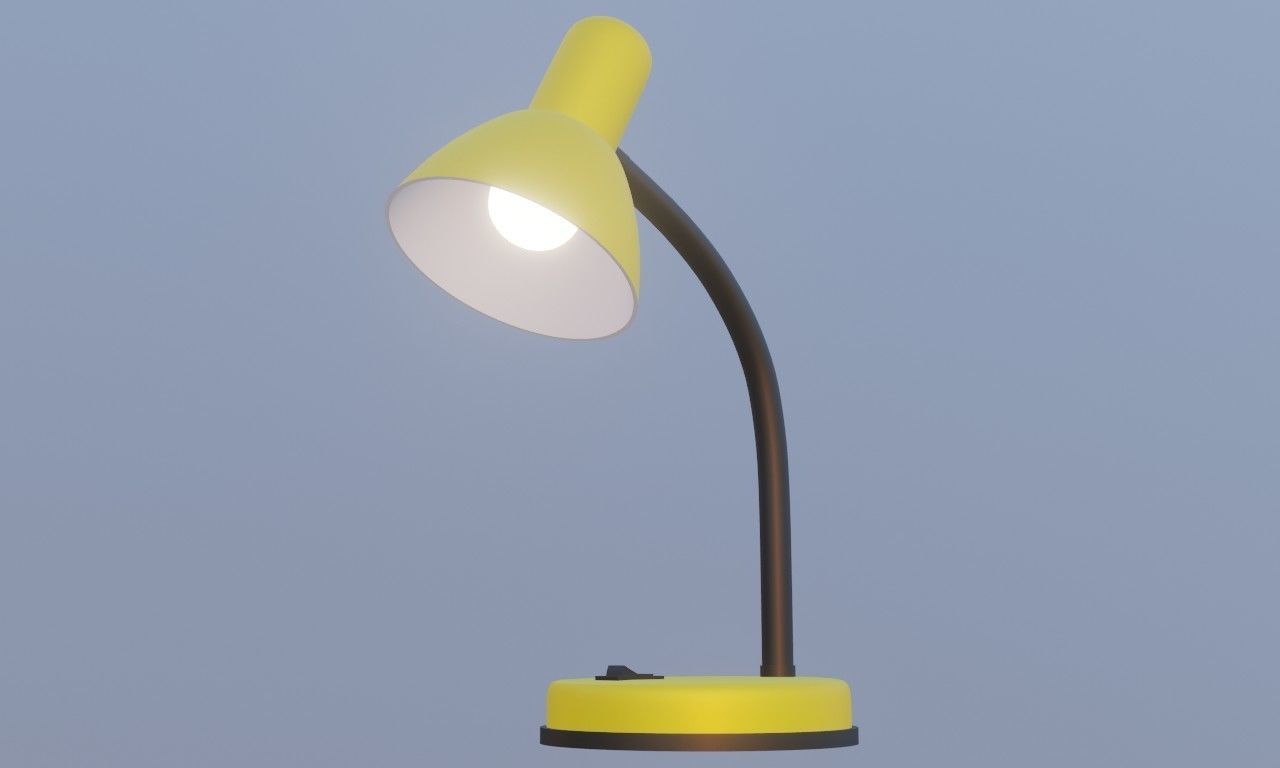 Simple desk lamp 3D model_2