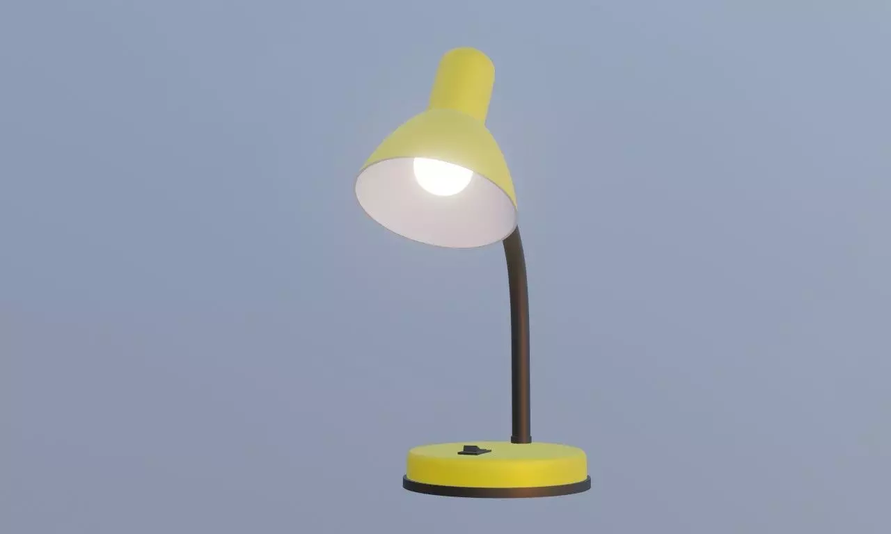 Simple desk lamp 3D model_0