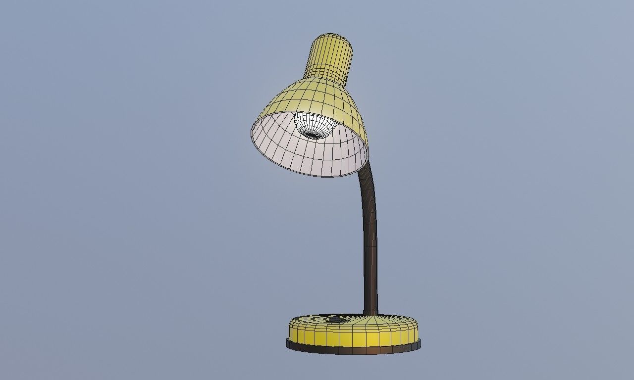Simple desk lamp 3D model_1