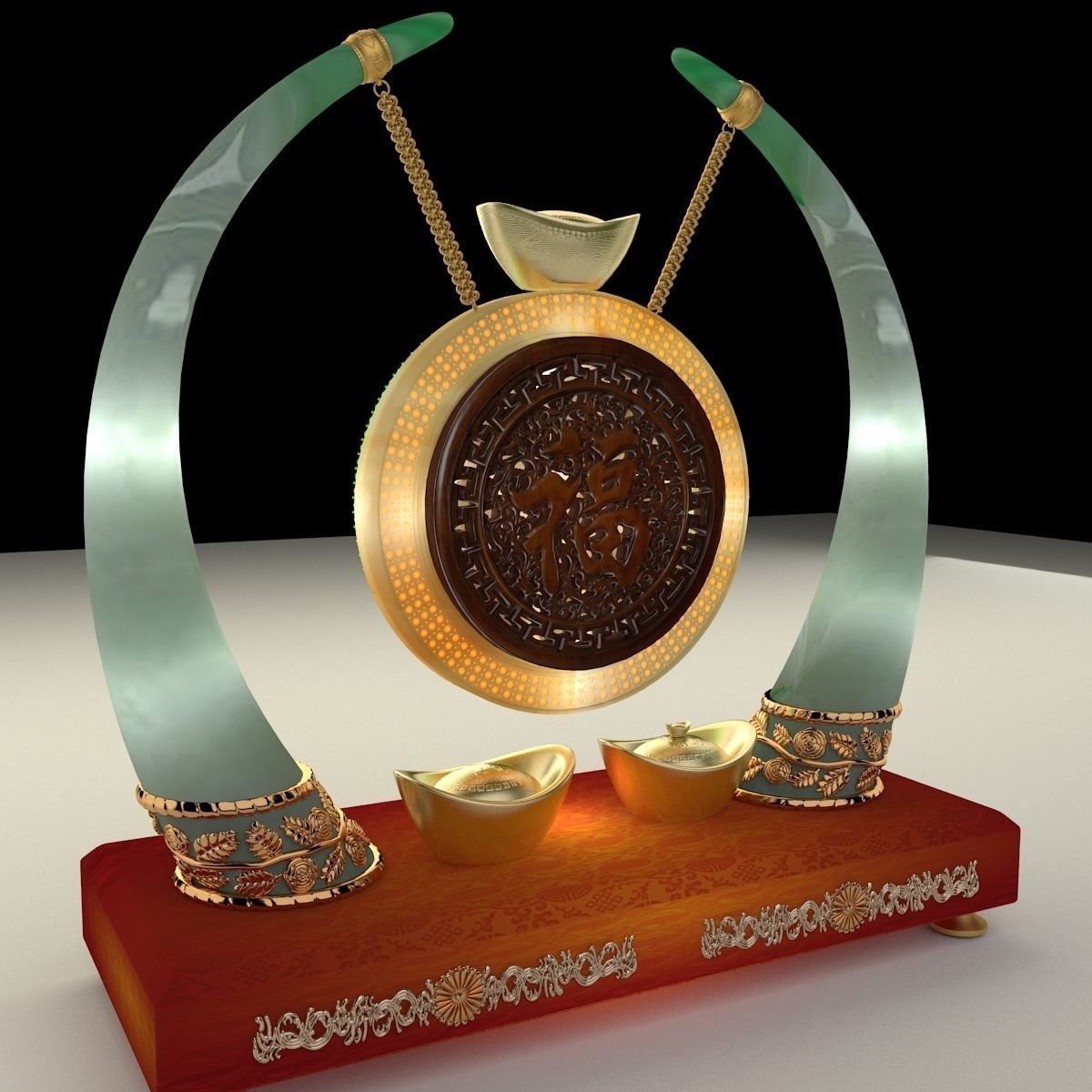 Chinese Yuanbao With Fu And Drag Carving Pattern 3d Model Cgtrader Chinese Yuanbao With Fu And Drag Carving Pattern 3d Model Cgtrader