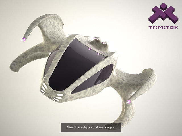 Alien Spaceships - Fighters set 3D Model Collection_3