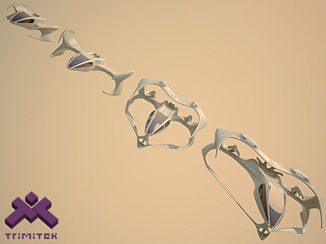 Alien Spaceships - Fighters set 3D Model Collection_2