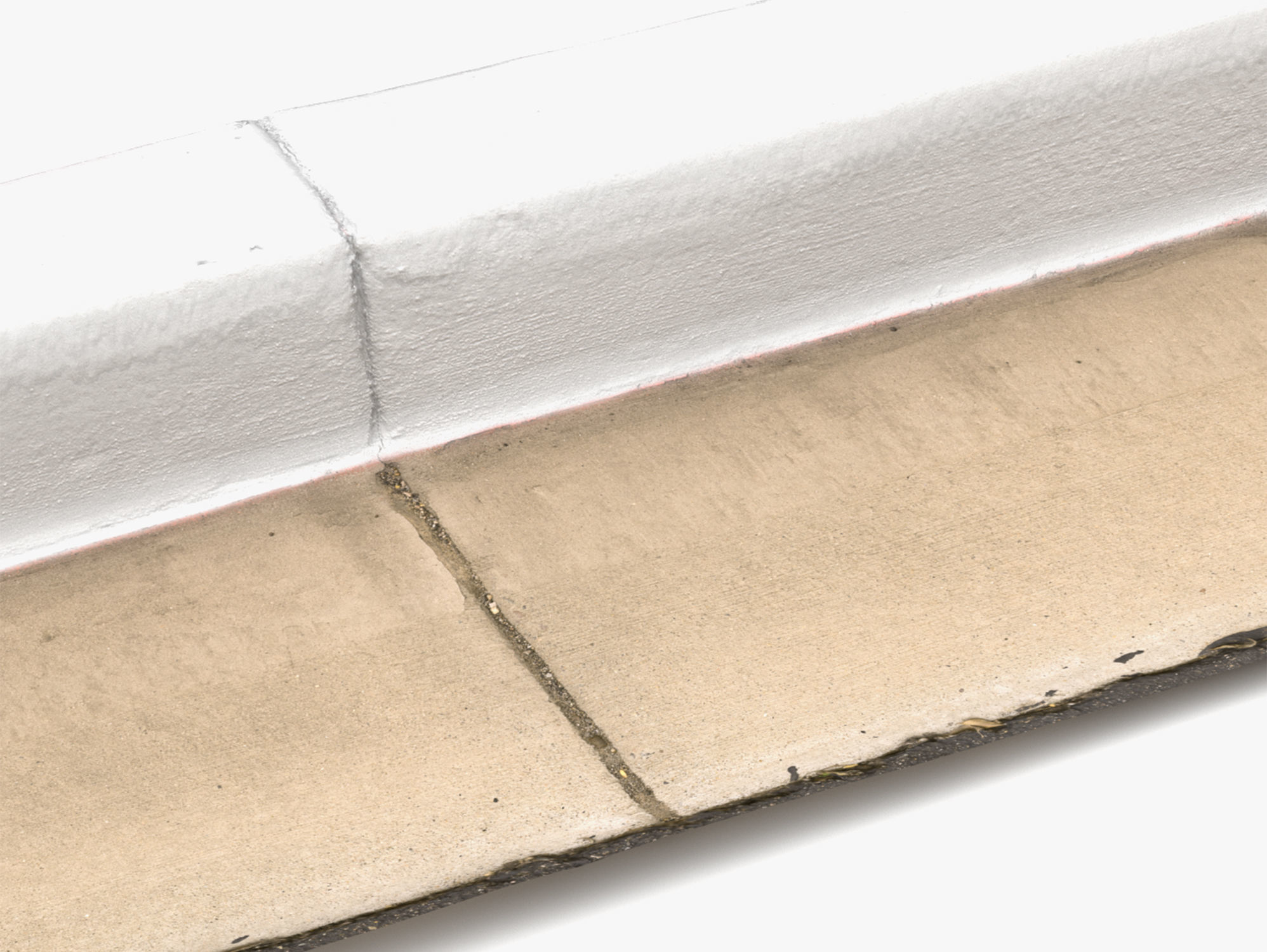 White Curb - 8K Scan Low-poly 3D model_5