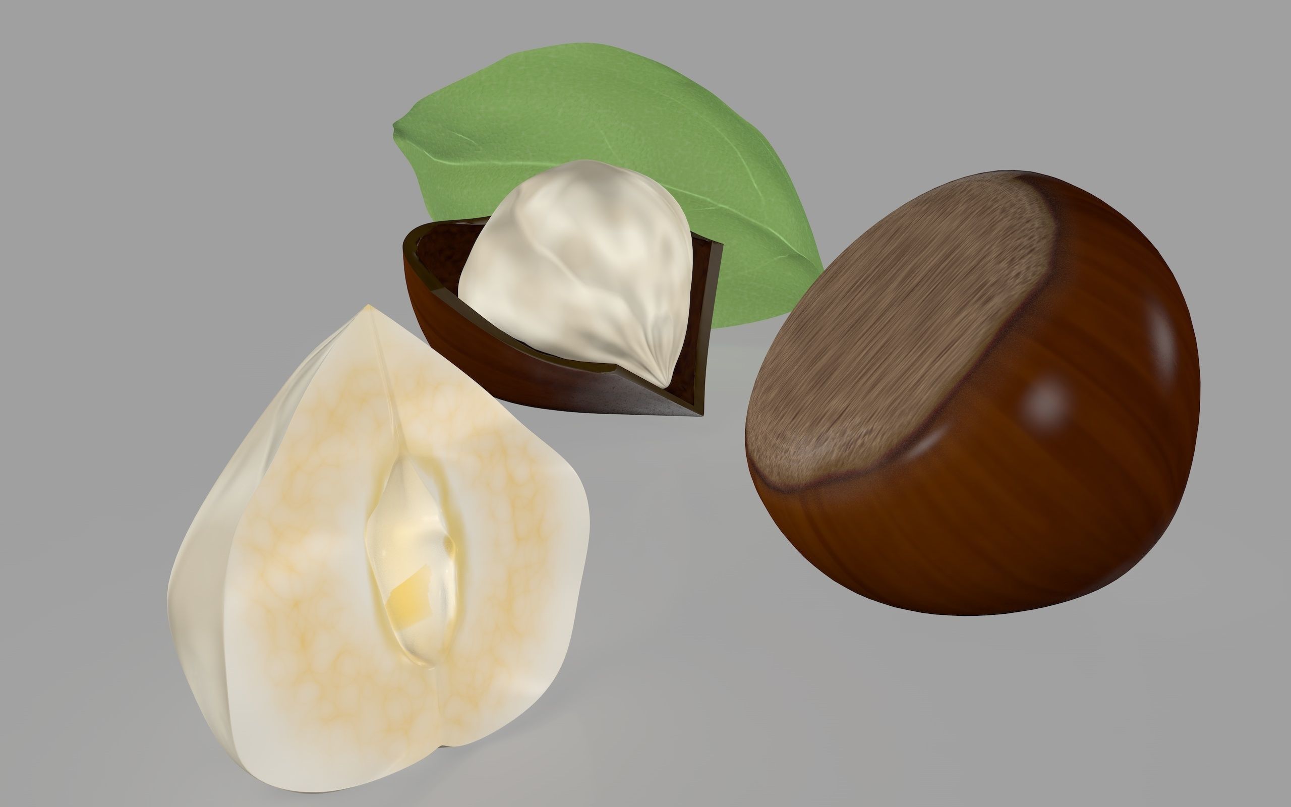 Hazelnut Nuts 3D model_1