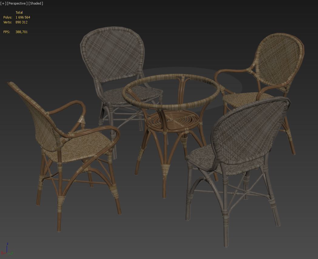 Sika Design Rossini chair Originals table set 3D model_10
