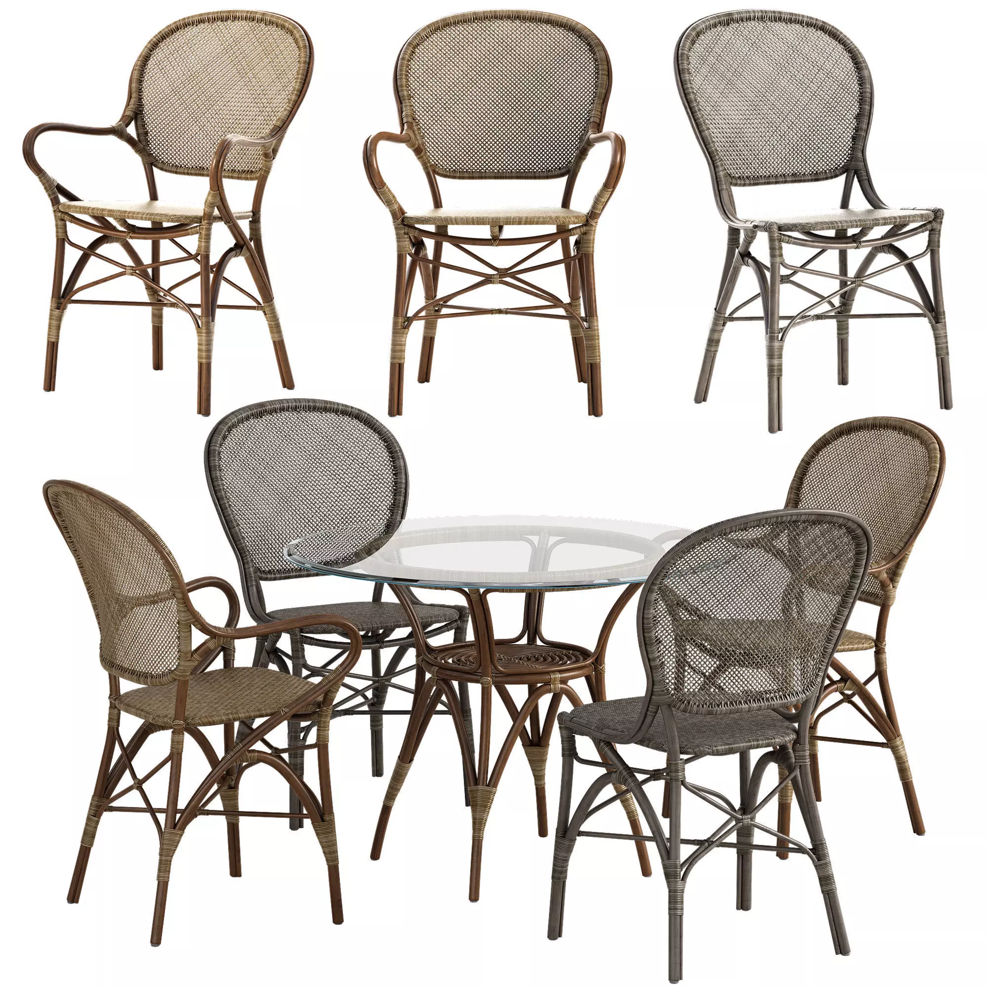 Sika Design Rossini chair Originals table set 3D model_0