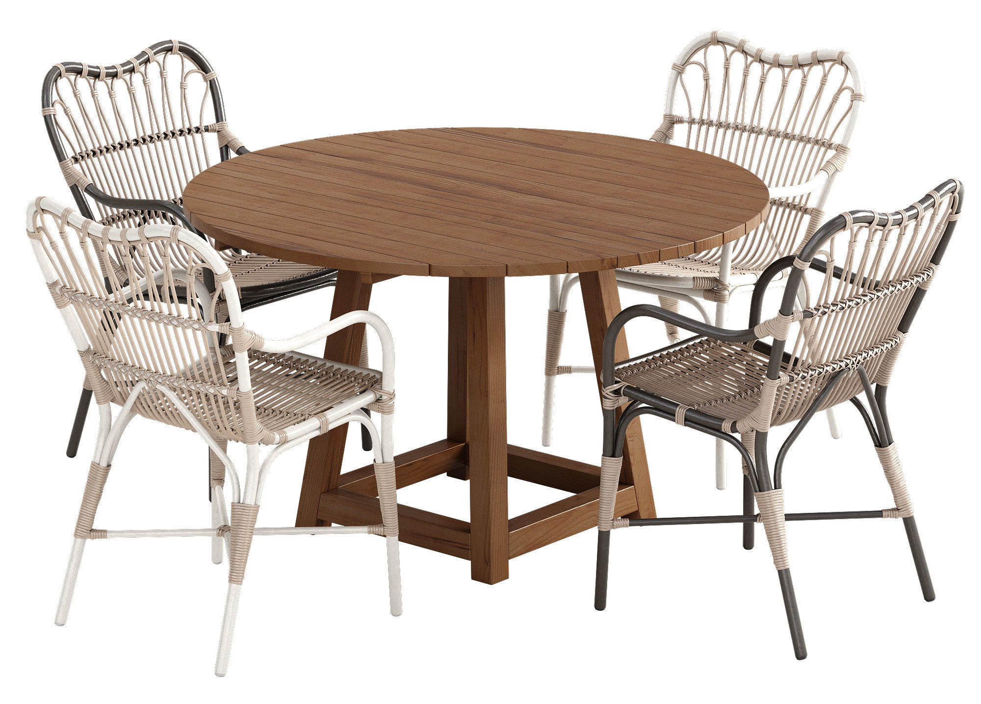 Sika Design Margret chair George table set 3D model_1