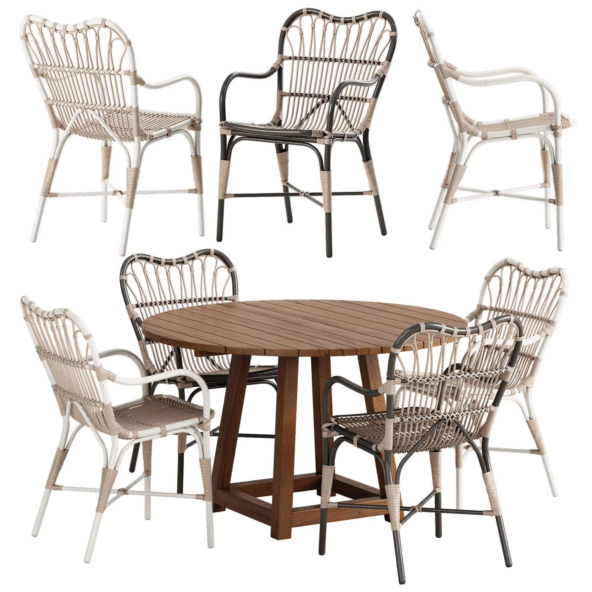 Sika Design Margret chair George table set 3D model_0