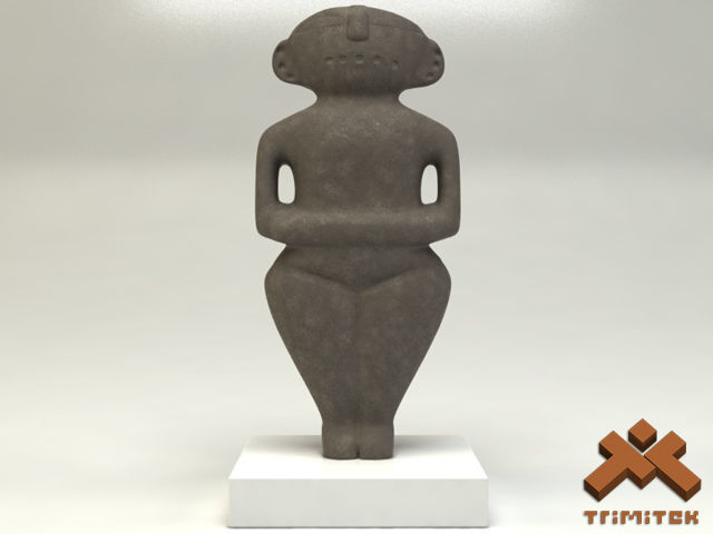 Ancient Statuette 3D model_4