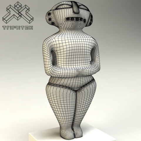 Ancient Statuette 3D model_9