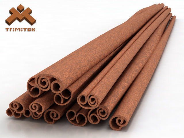 Cinnamon sticks 3D model_3