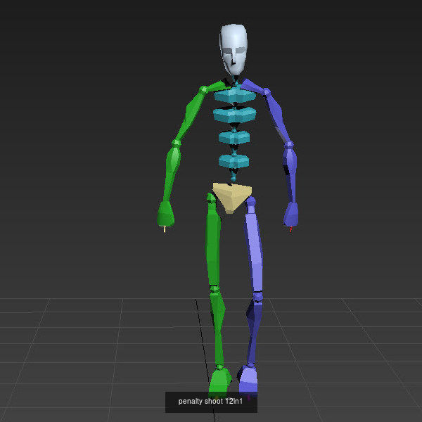 Penalty         get ready- shoot-goalkeeper celebrate 3D Model Collection_36