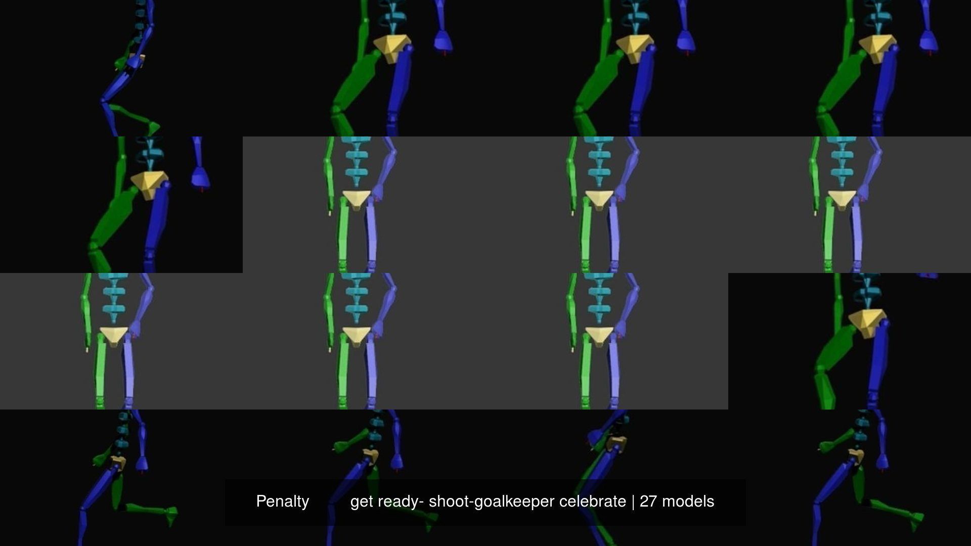 Penalty         get ready- shoot-goalkeeper celebrate 3D Model Collection_31