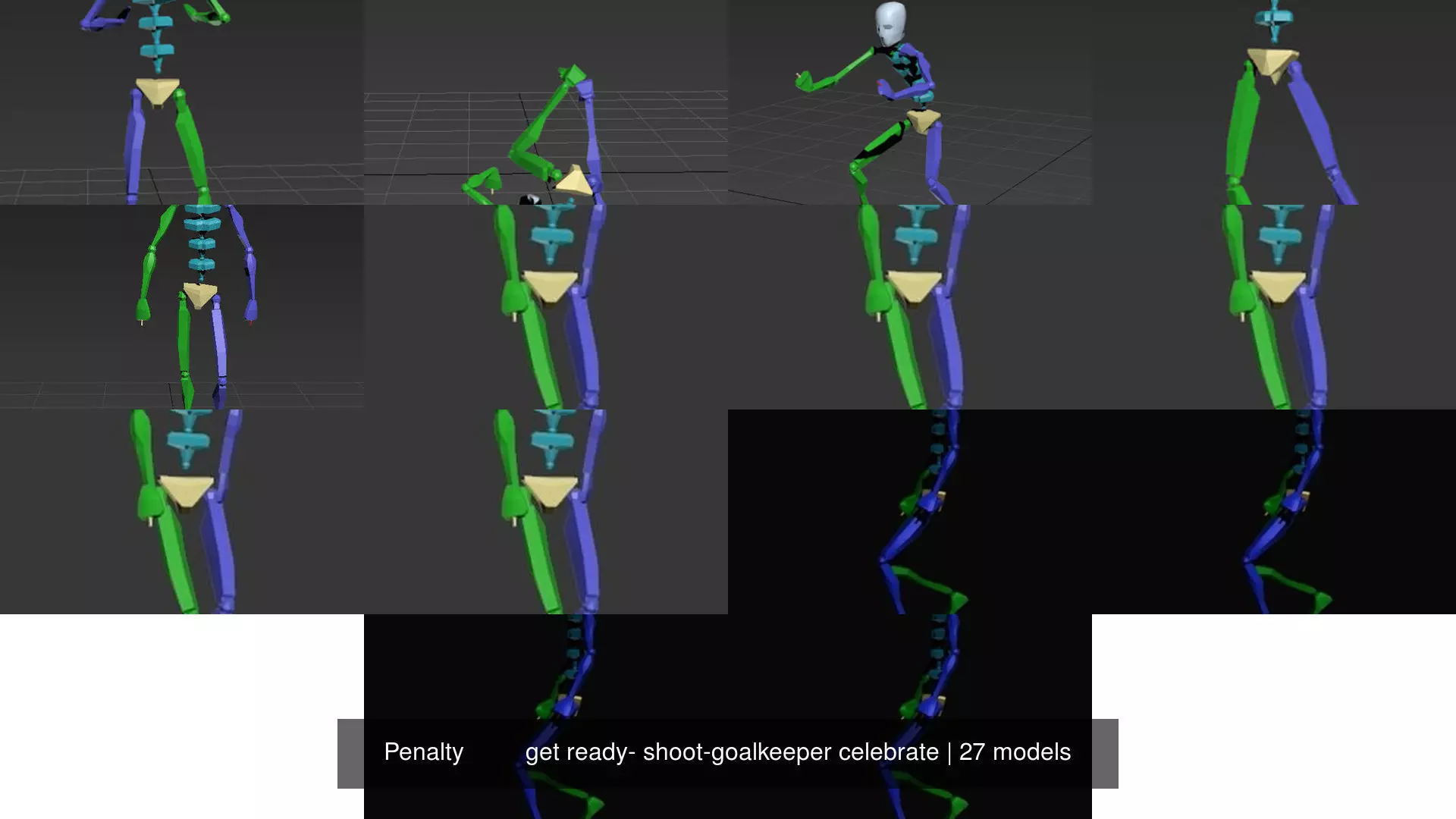 Penalty         get ready- shoot-goalkeeper celebrate 3D Model Collection_27