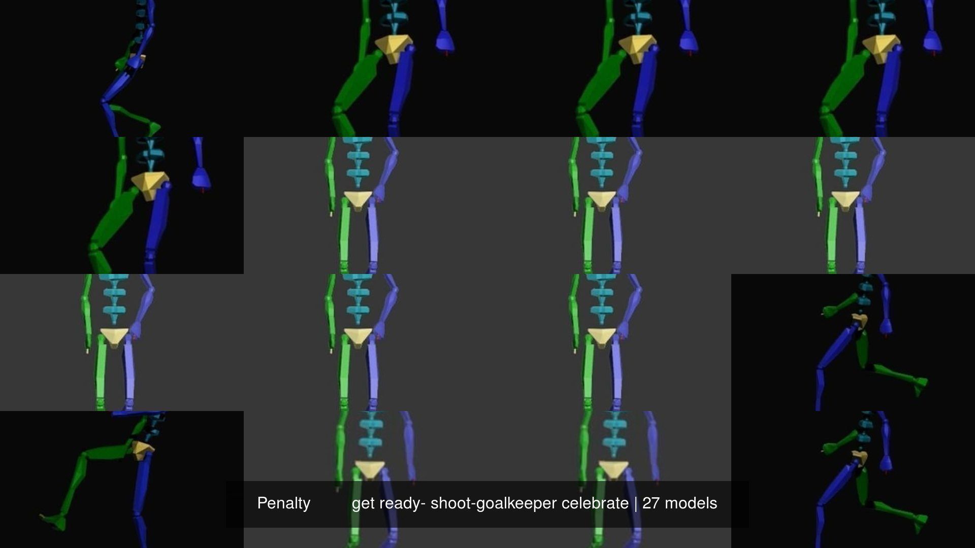 Penalty         get ready- shoot-goalkeeper celebrate 3D Model Collection_29