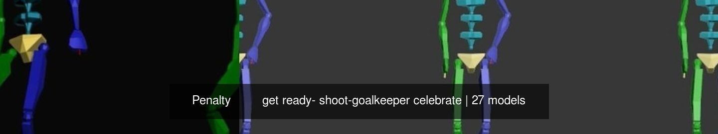 Penalty         get ready- shoot-goalkeeper celebrate 3D Model Collection_30