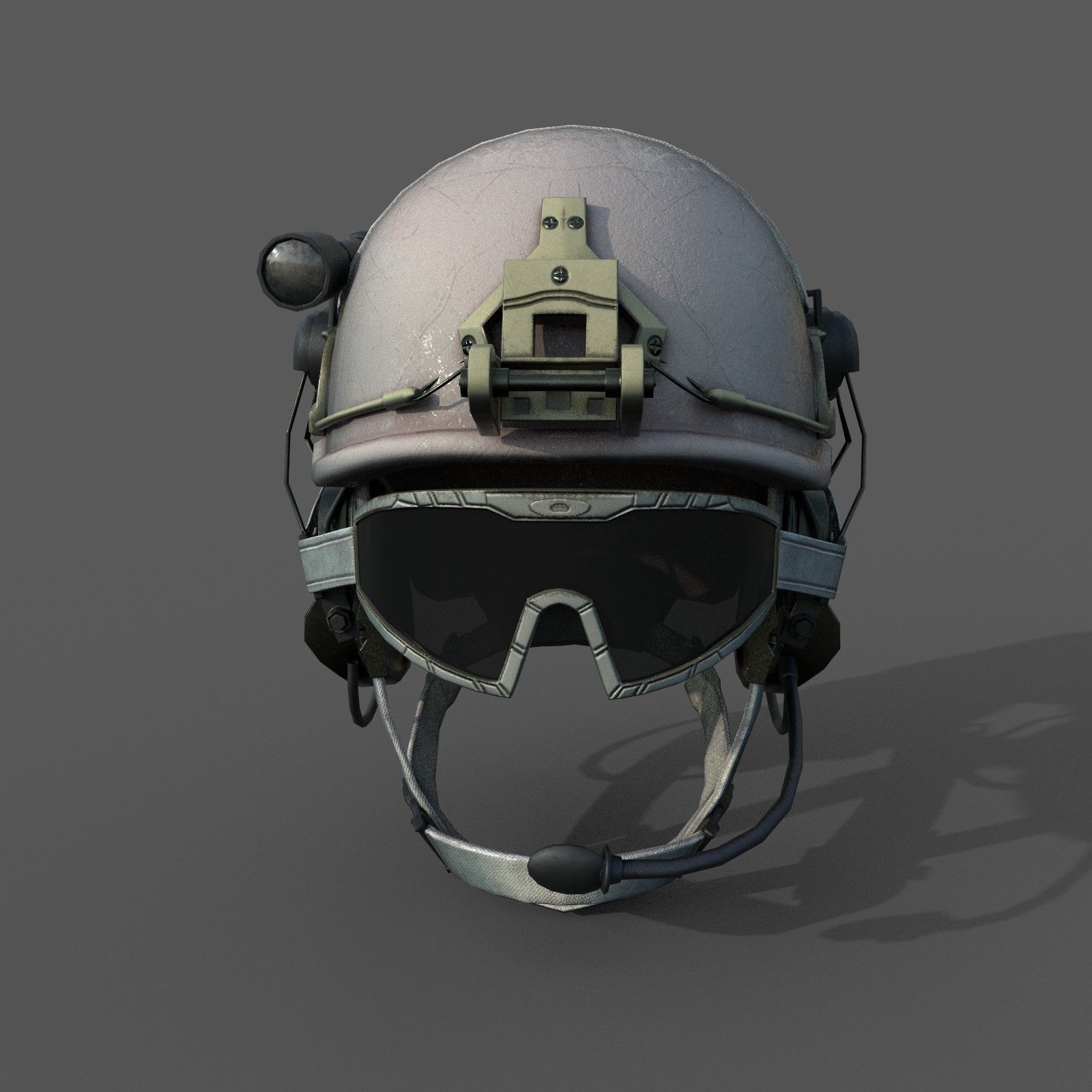 Helmet scifi military low poly 3d model Low-poly 3D model_1
