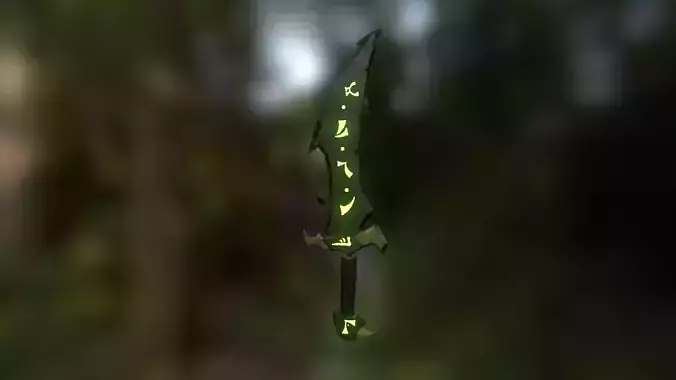 Fantasy Sword Low-poly 3D model