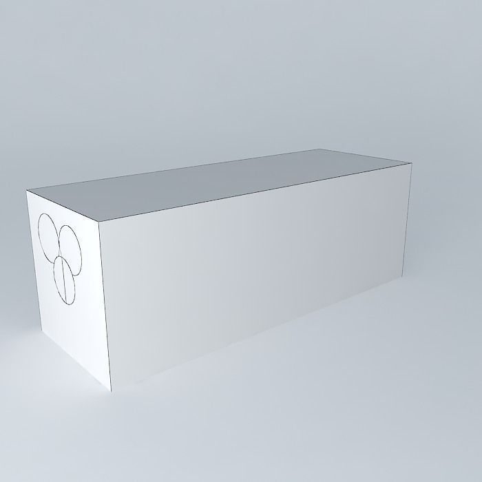M M shape cube Free 3D model_4