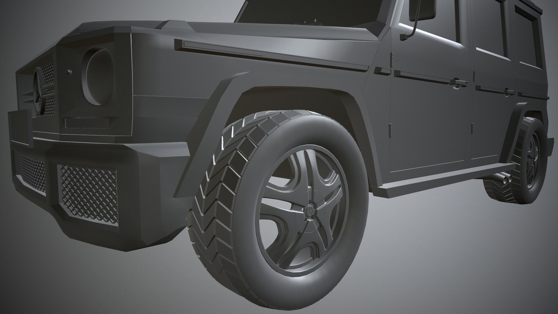 Mercedes-Benz G-Class Low-poly 3D model_8