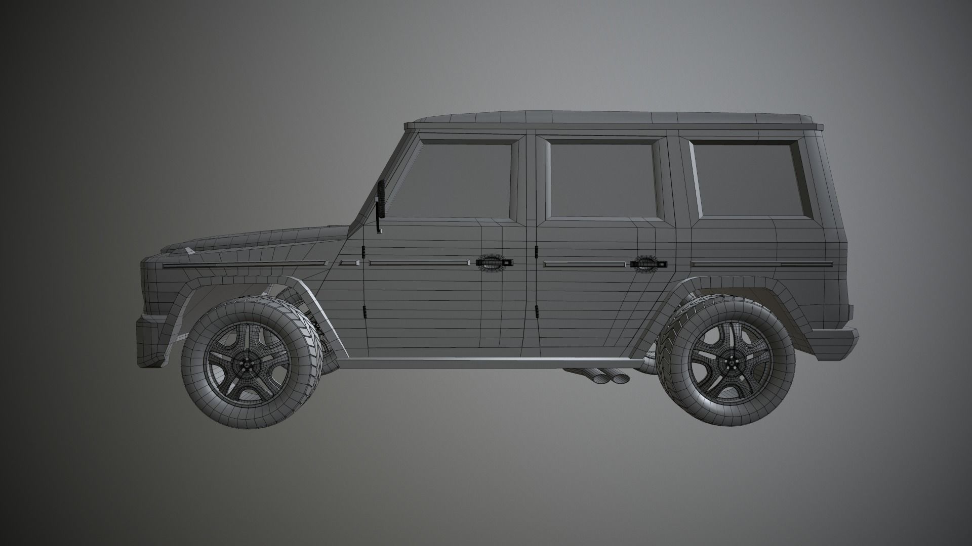 Mercedes-Benz G-Class Low-poly 3D model_3