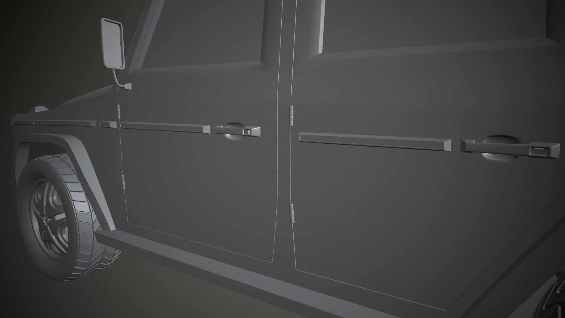 Mercedes-Benz G-Class Low-poly 3D model_9