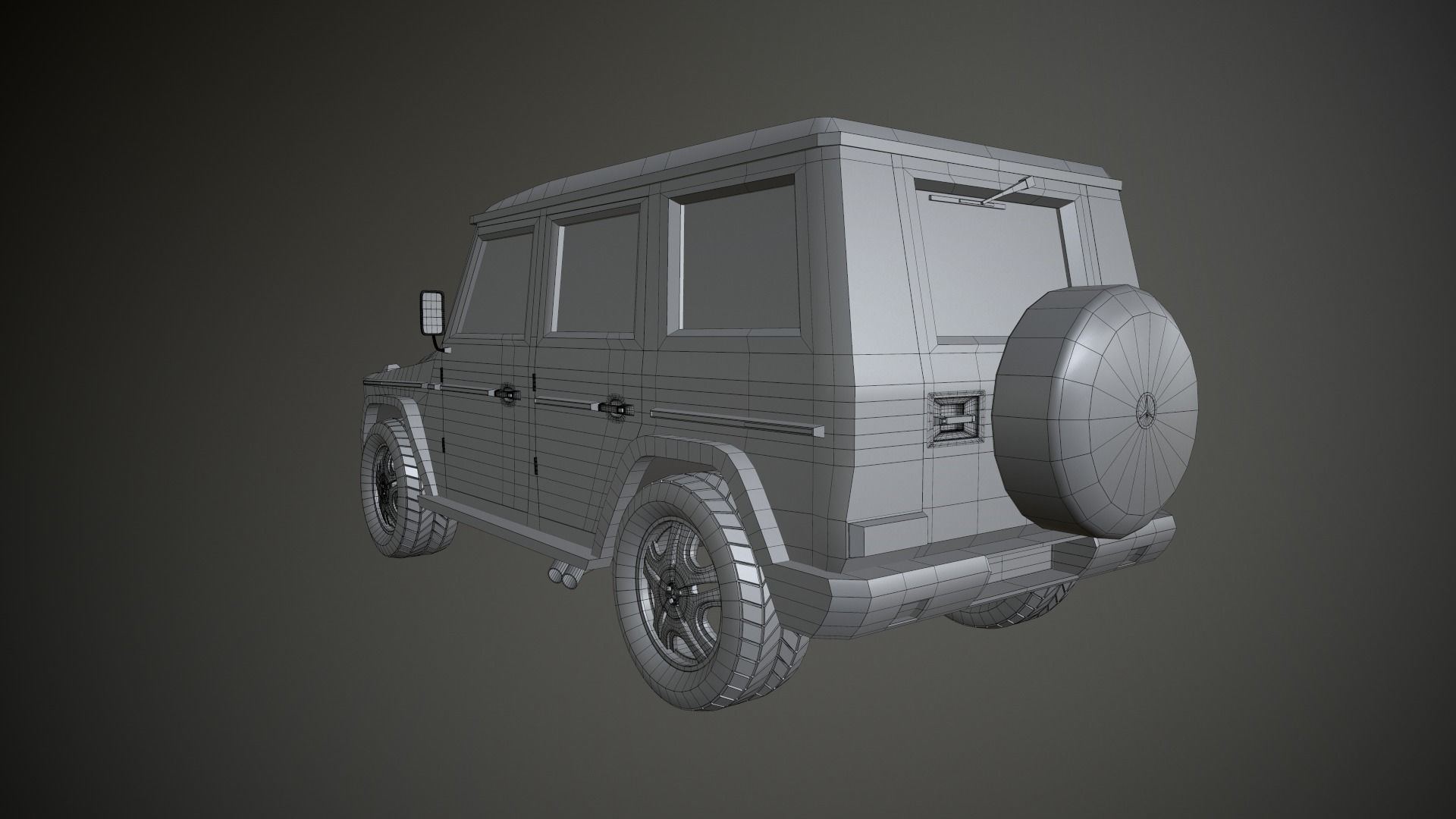 Mercedes-Benz G-Class Low-poly 3D model_2