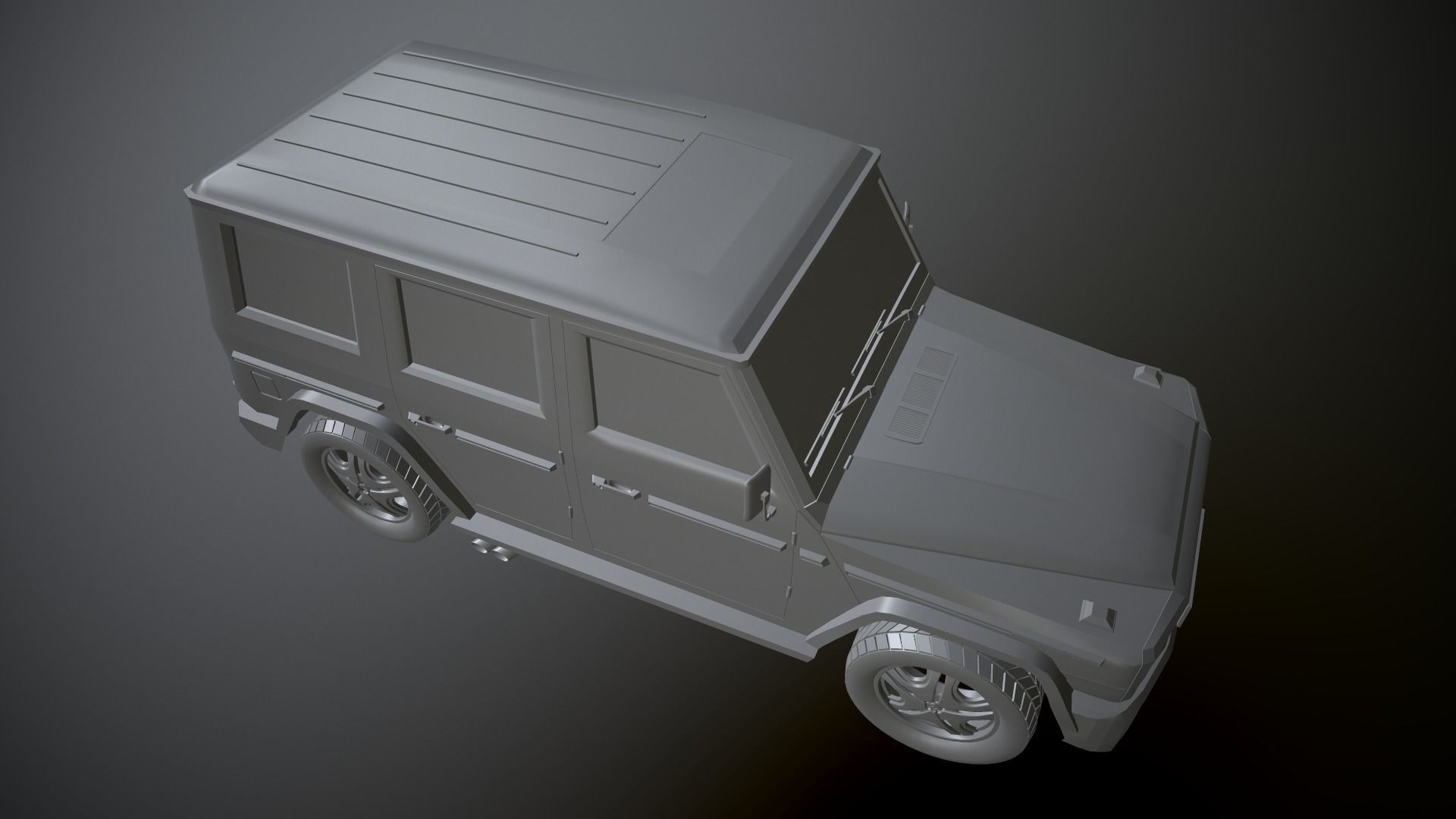 Mercedes-Benz G-Class Low-poly 3D model_13