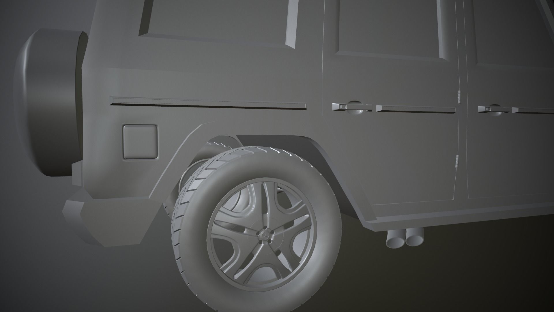 Mercedes-Benz G-Class Low-poly 3D model_12