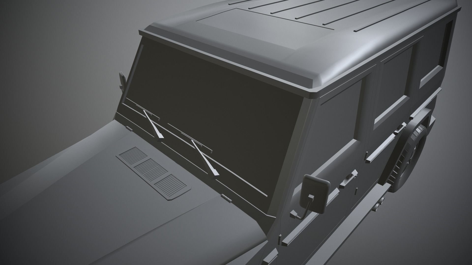 Mercedes-Benz G-Class Low-poly 3D model_14