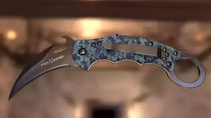 Karambit knife Low-poly 3D model