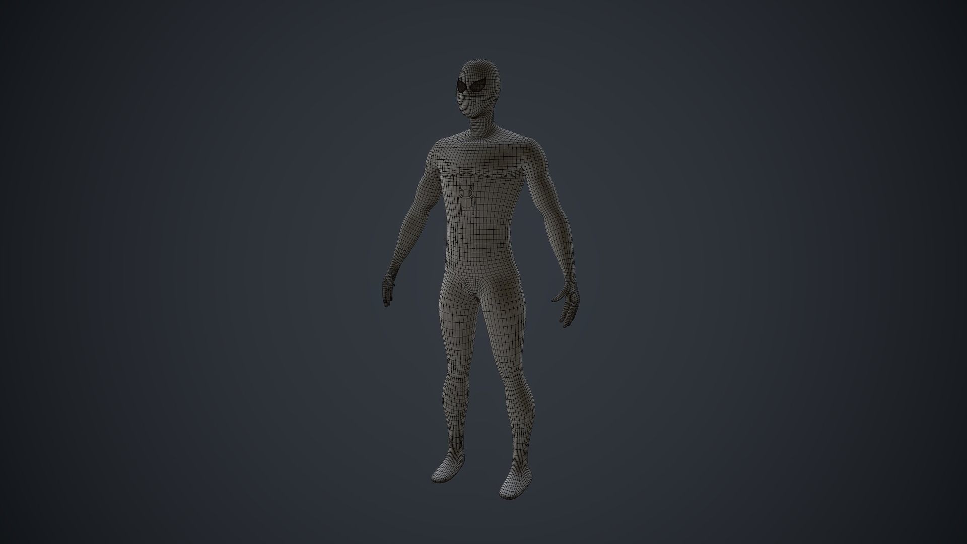Spiderman spider - man in city Low-poly 3D model_15