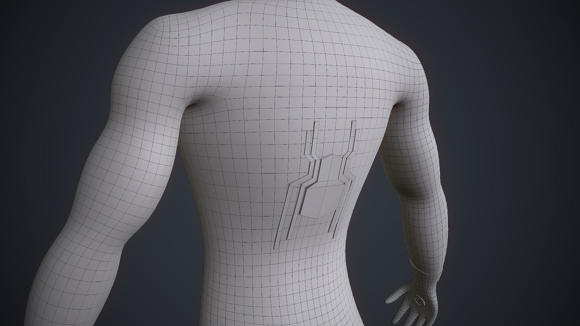 Spiderman spider - man in city Low-poly 3D model_10