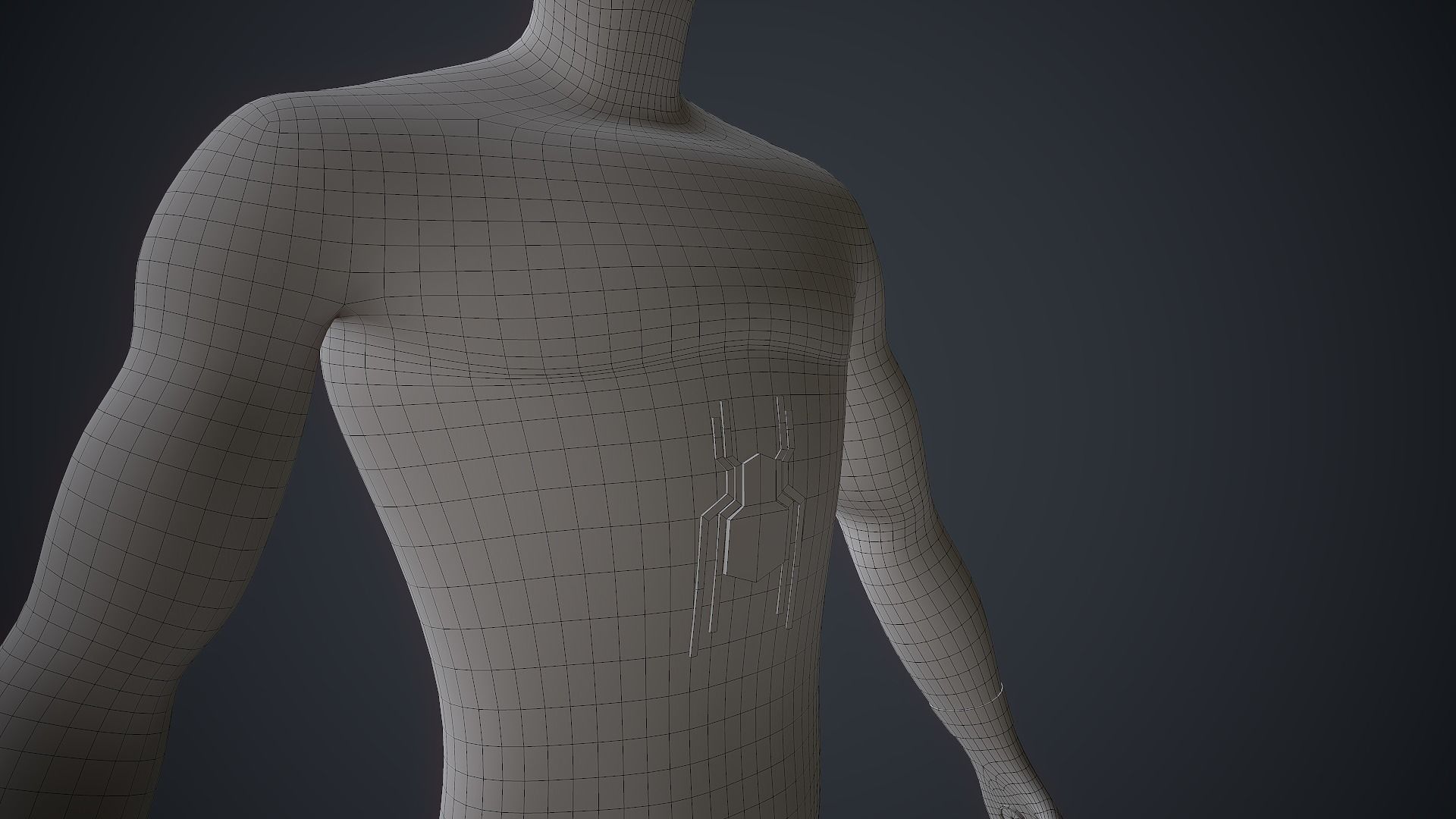 Spiderman spider - man in city Low-poly 3D model_13