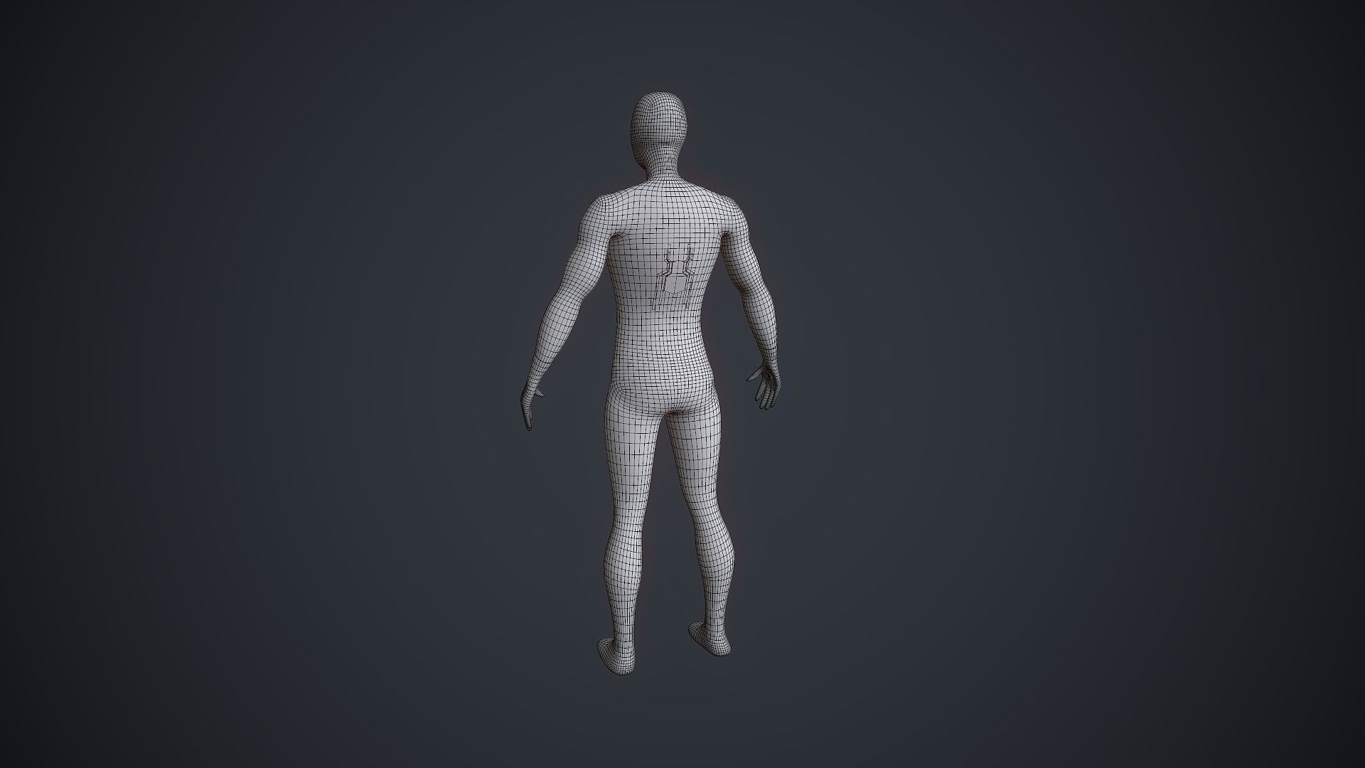 Spiderman spider - man in city Low-poly 3D model_16